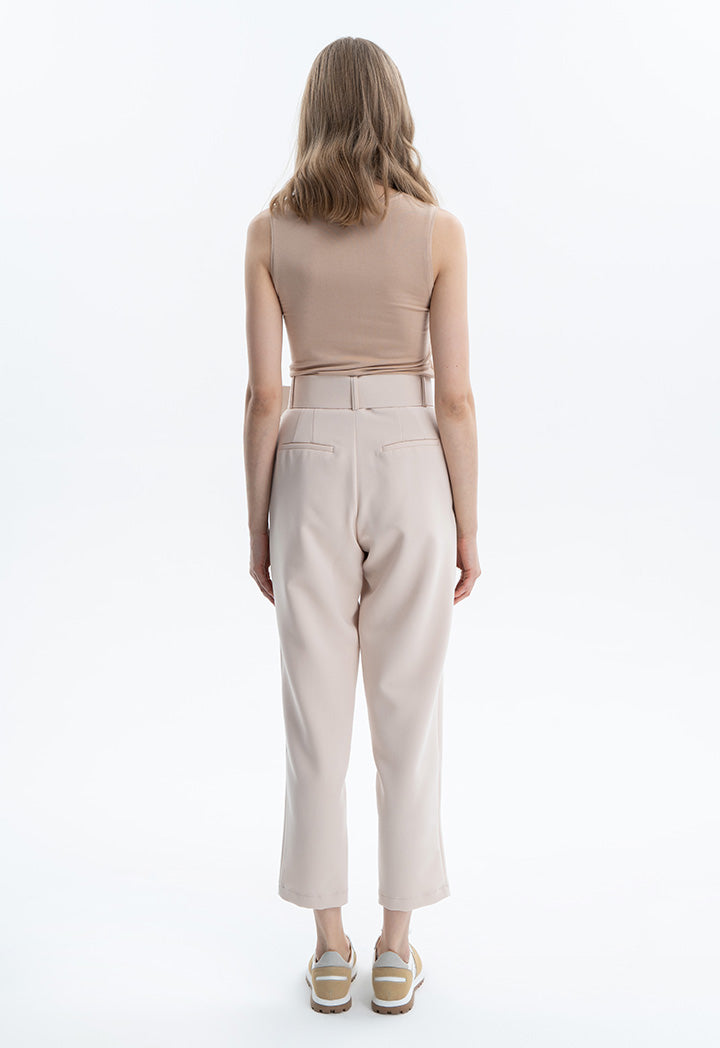 Solid Trouser with Belt