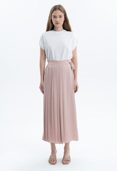 Pleated Wrap Solid Trouser