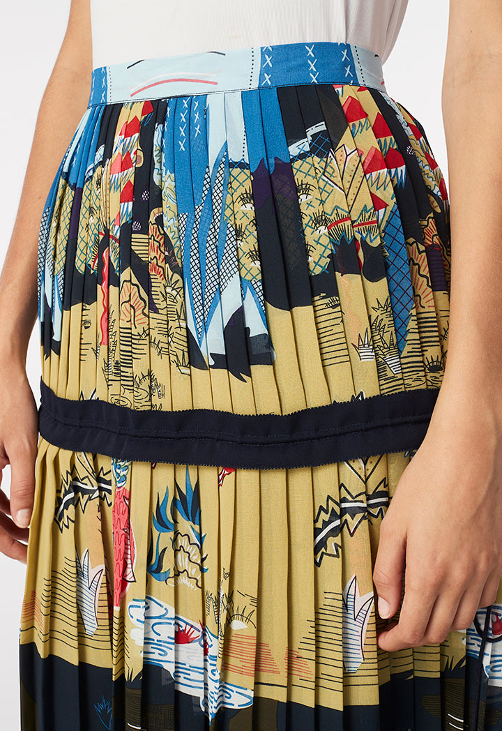 Oriental Crepe Skirt - Fresqa