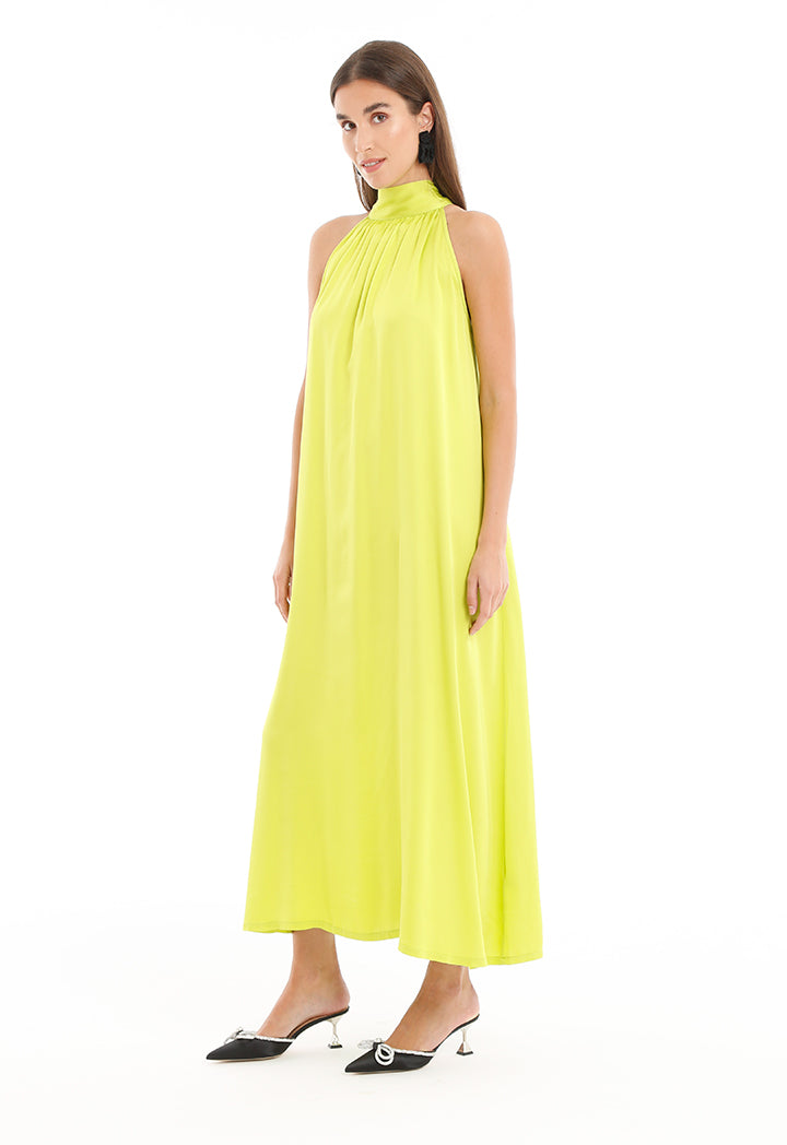 Halter Top Solid Maxi Dress