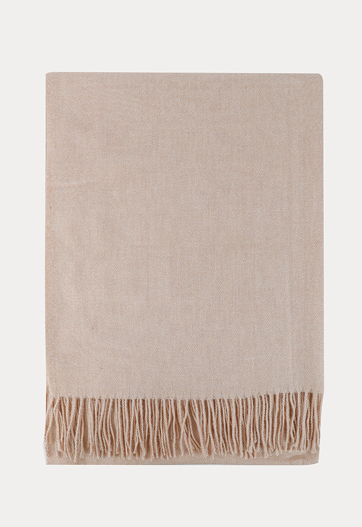 Plain Winter Scarf With Fringes