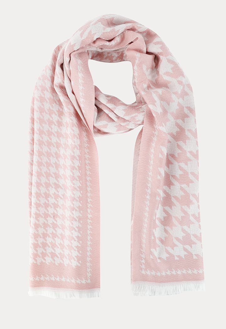 Houndstooth Framed Winter Scarf