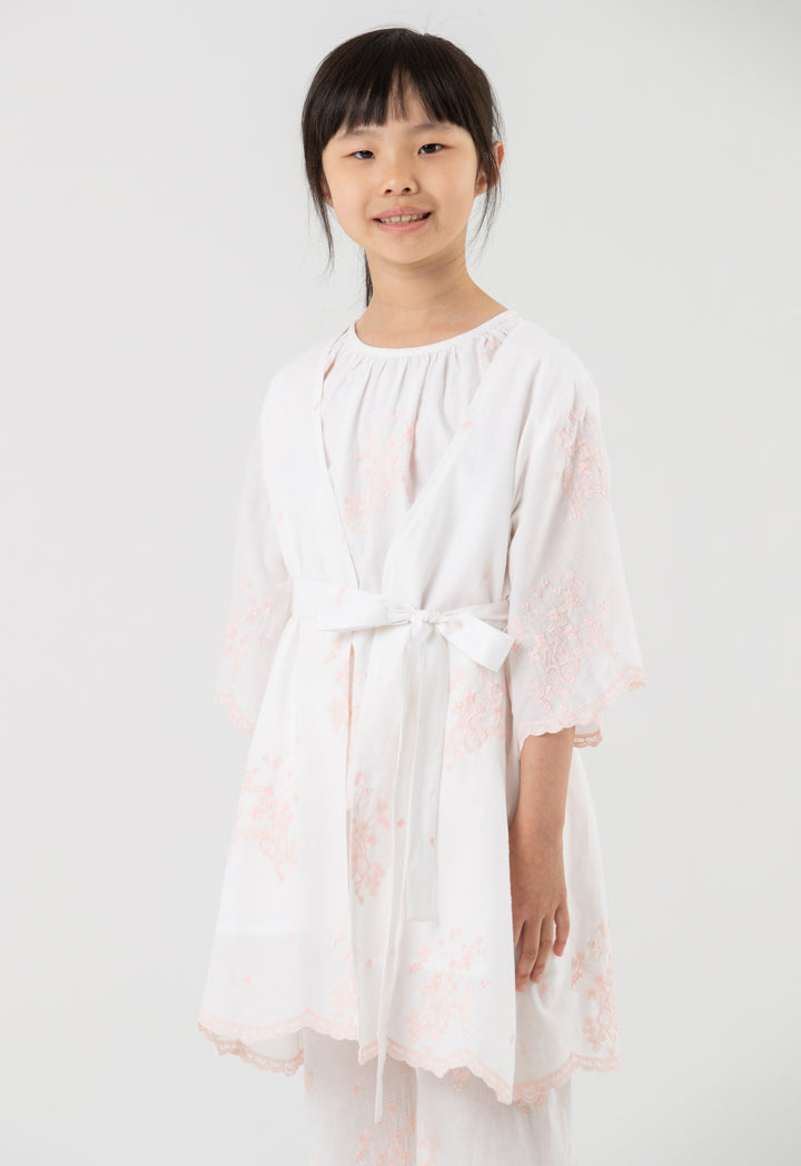 Floral Embroidered Kimono Sleepwear
