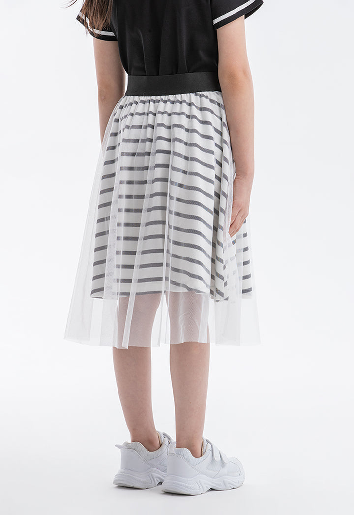 Powerpuff Girls Striped Net Skirt