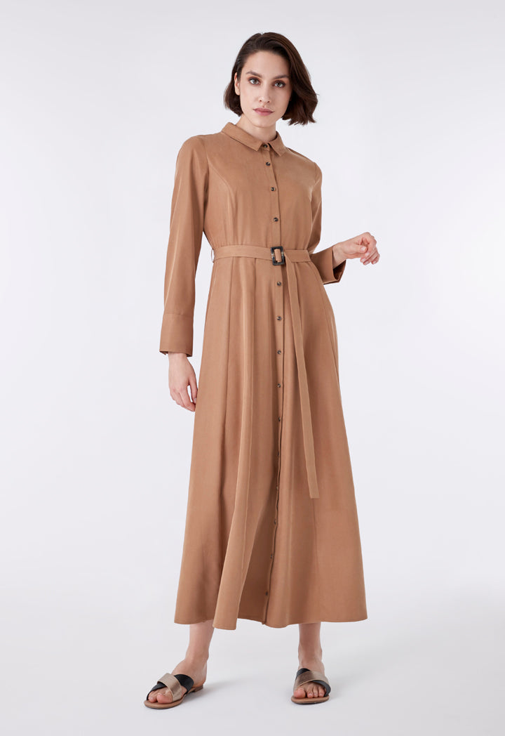 Multi Paneled A-Line Shirt Dress