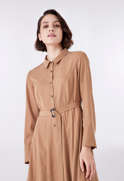 Multi Paneled A-Line Shirt Dress