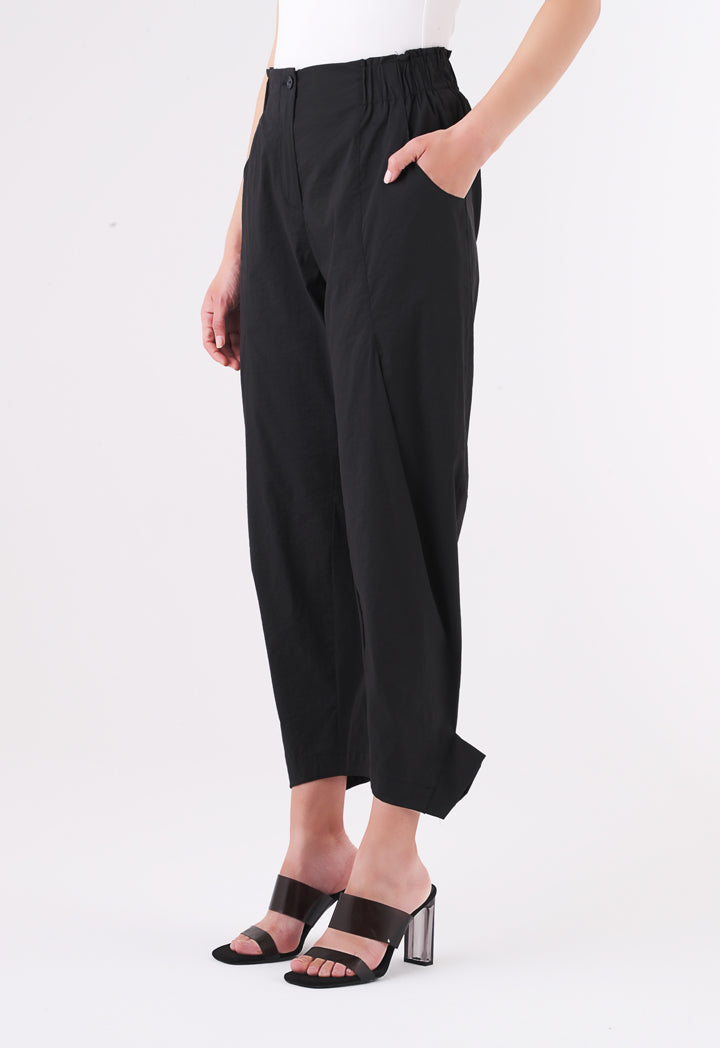 Elastic Back Waist Peg Leg Trouser