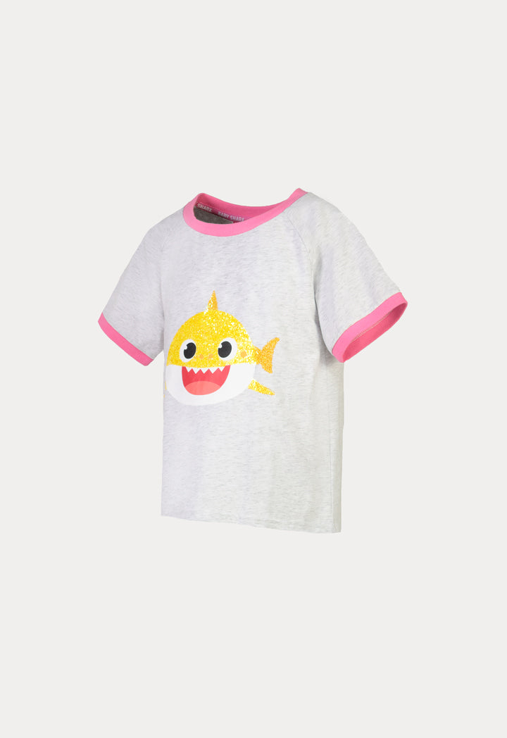 Baby Shark Contrasting Print T-Shirts