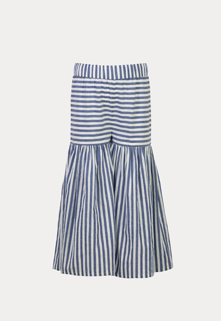 Elasticated Stripes Pattern Palazzo